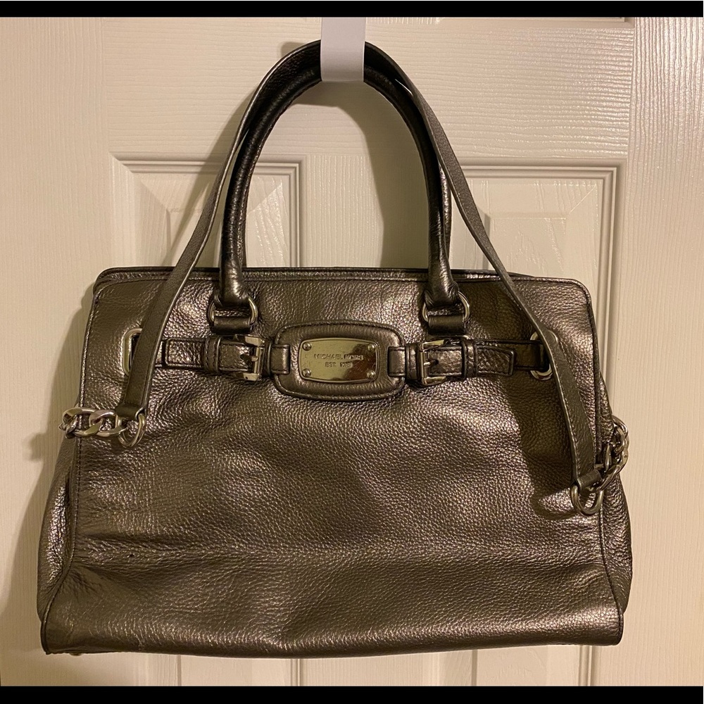 Michael Kors Pewter Metallic Purse